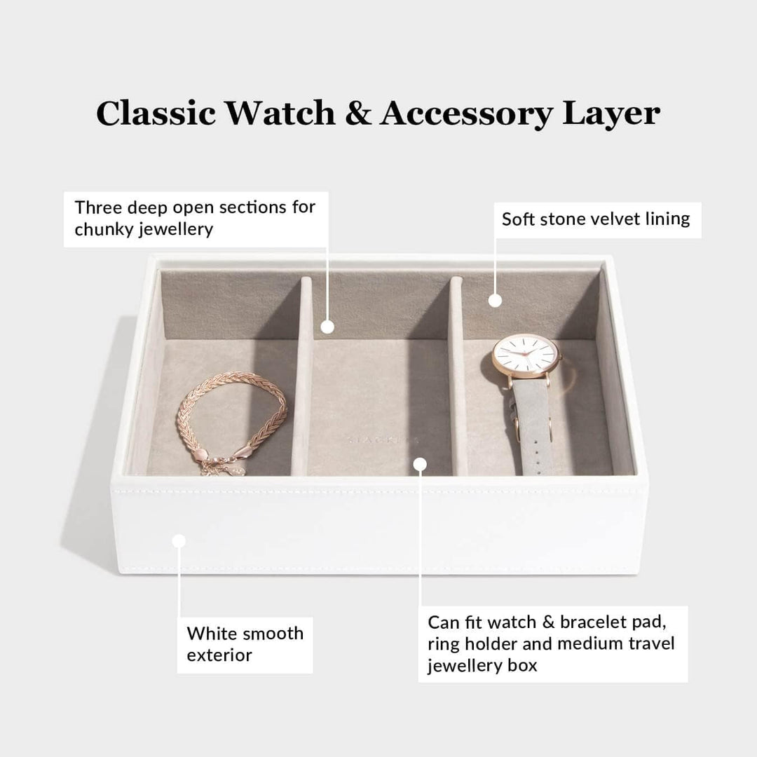 Stackers Weiss & Roségold Klassisch Schmuckschatulle -4 White & Rose Gold, White & Rose Gold