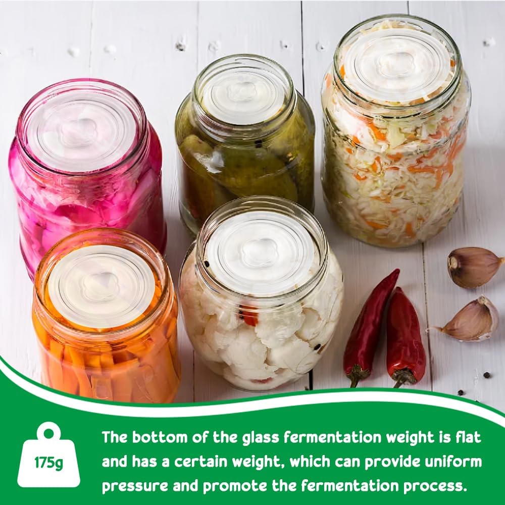 LPAMABA 5 Stückφ7cm Fermentationsgewichte Fermentation Glasgewichte Fermentiergewichte Fermentier Gl
