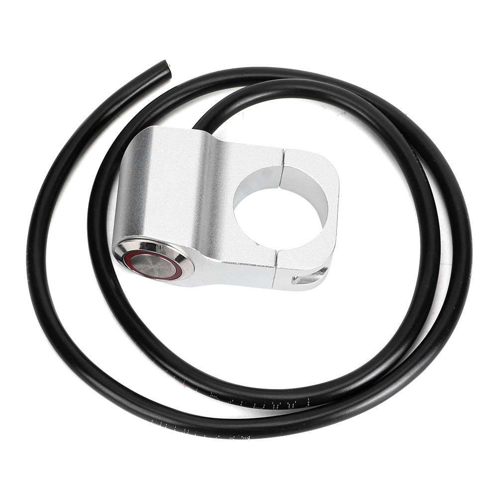 Motorrad, Fahrrad, Silber C4M139 25mm/0.98 Zoll wasserdichter Stahl Scheinwerfer Lenker Scheinwerfer