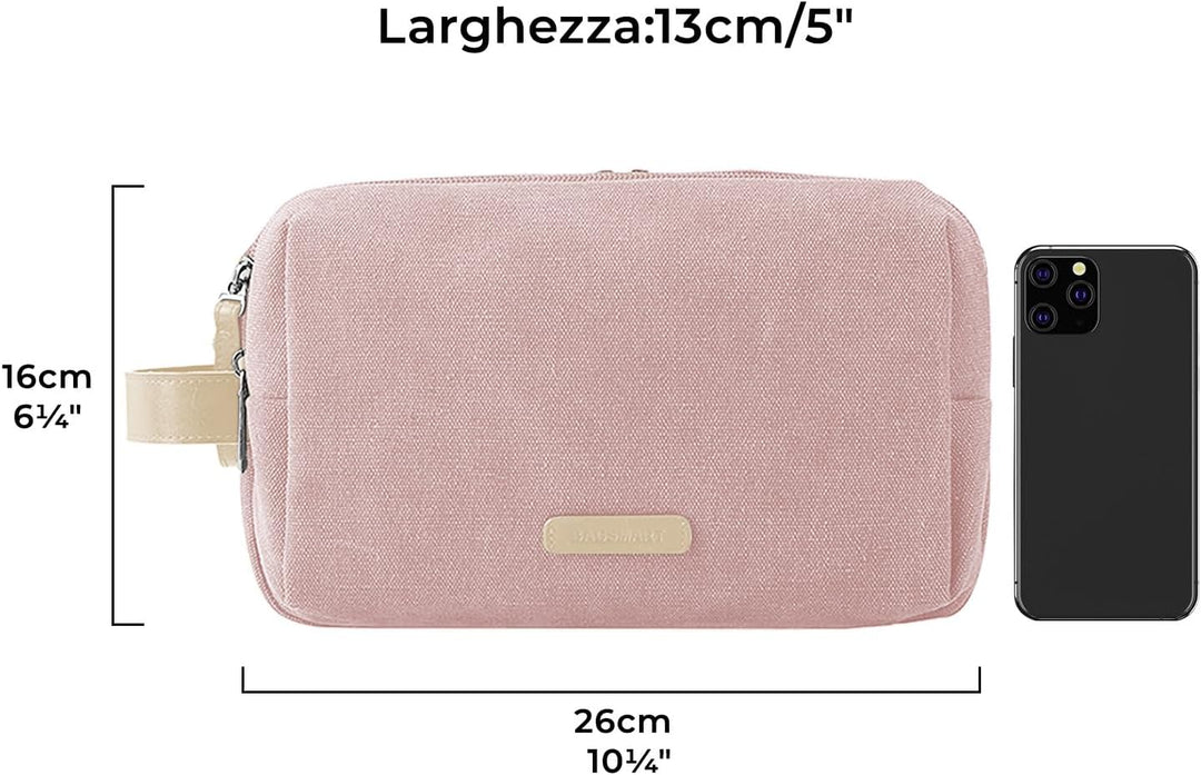 BAGSMART Kulturbeutel für Herren, Reise Kulturtasche Reisezubehör Kosmetiktasche mit Doppelter Reiss