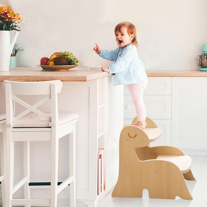 Promise Babe Tritthocker Kinder Holz Lernturm Montessori Holz Lernturm Für Kinder Dinosaur Baby Trit