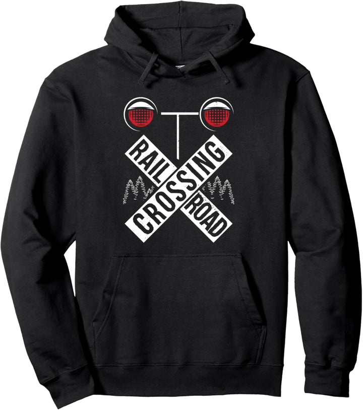 Lustiger Eisenbahn-Fächer mit Lokomotive und Grafiken Pullover Hoodie