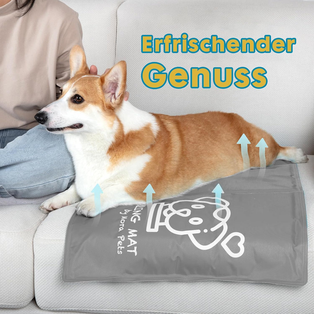 Pawtasy Kühlmatte für Hund, Kühldecke Hunde, Kühlkissen mit Ungiftiges Gel für Grosse Mittelgrosse H
