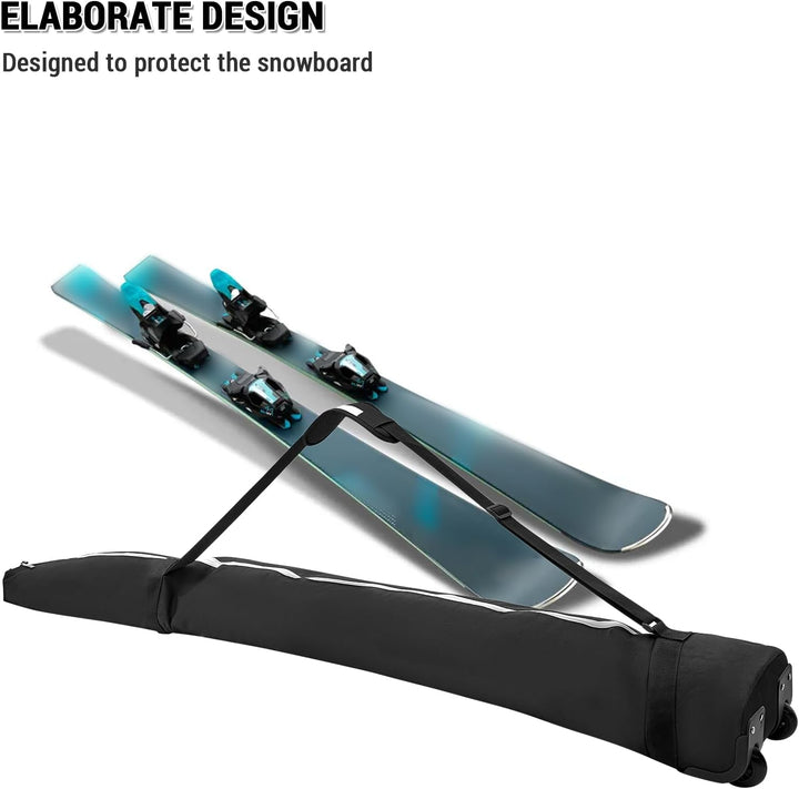 Lixada Snowboard & Ski Bag mit Rollen/ Roller-Snowboardtasche wasserdichte Aufbewahrungstasche für S