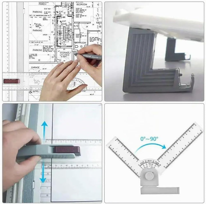 NEWFUN Zeichenplatte A3，Zeichenbrett A3，Multifunktionales Zeichenbrett für Das Technische Zeichnen i