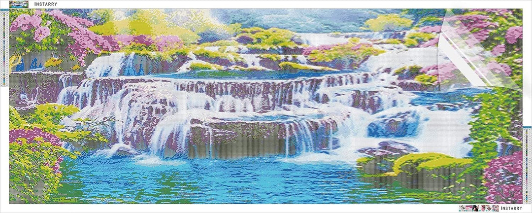 Instarry 5D Diamant Painting Bilder Full Gross Landschaftsmalerei Home Decoration 100x40 cm Wasserfä