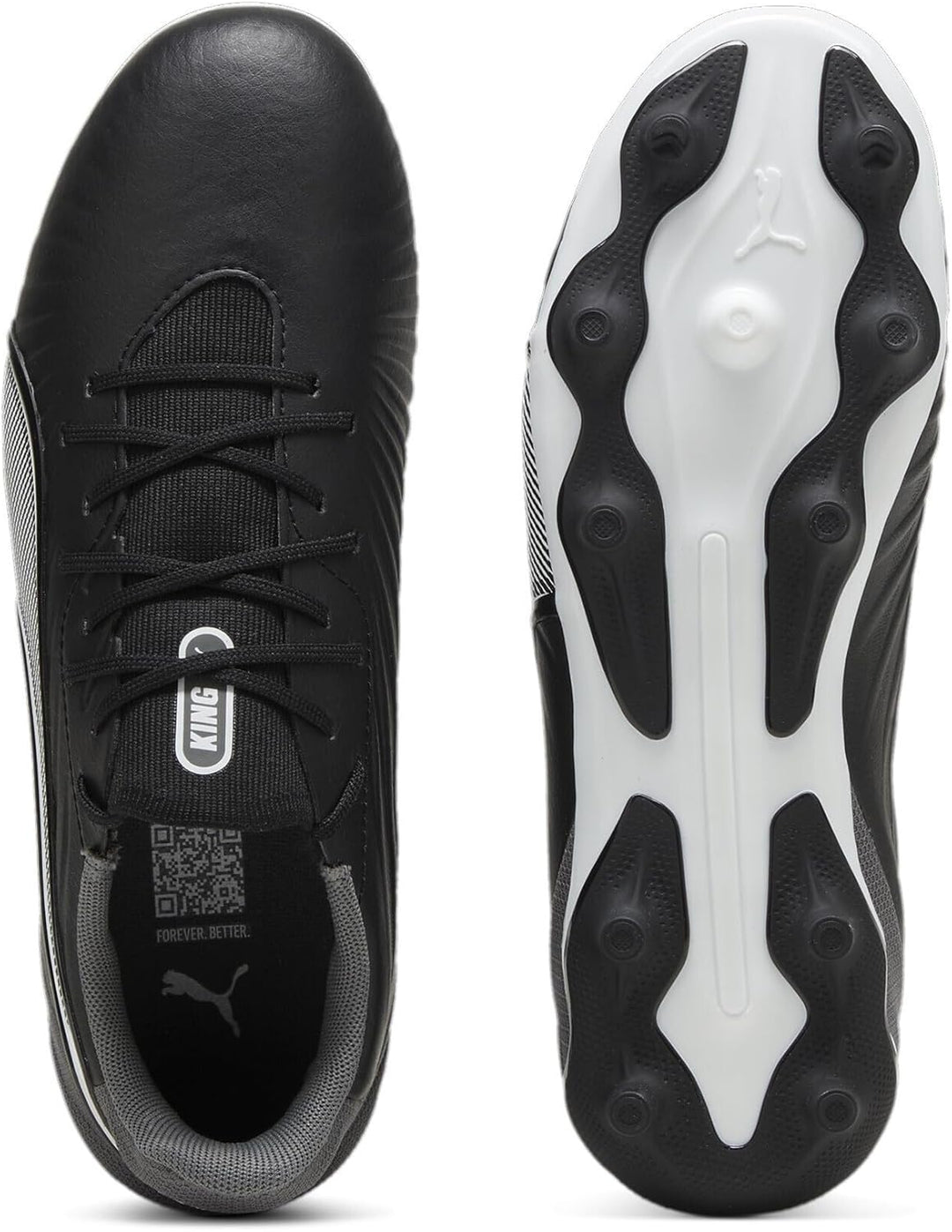 PUMA Unisex Kinder King Match Fg/Ag JrSoccer Shoe 29 EU Puma Black Puma White Cool Dark Gray, 29 EU