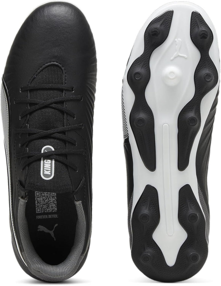PUMA Unisex Kinder King Match Fg/Ag JrSoccer Shoe 29 EU Puma Black Puma White Cool Dark Gray, 29 EU