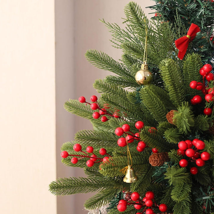 Laelfe 30 Stück Künstliche Tannenzweige, Grüne Unechte Tannenzweige Weihnachtsdekoration Plastik Kie