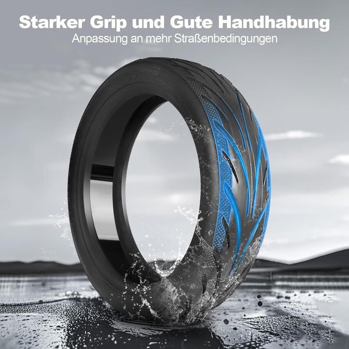 60/65-6,9 Tubeless Reifen mit Ventil für Ninebot Max G2/G2D/G2E/G65/F3/F3 Pro Hinten Scooter 10'' Er
