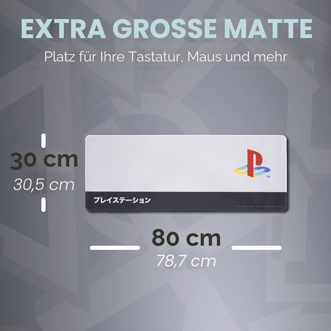 PlayStation Heritage Tischmatte - Offiziell lizenziert, Sony Tastatur- & Mausmatte für das Büro, Rut