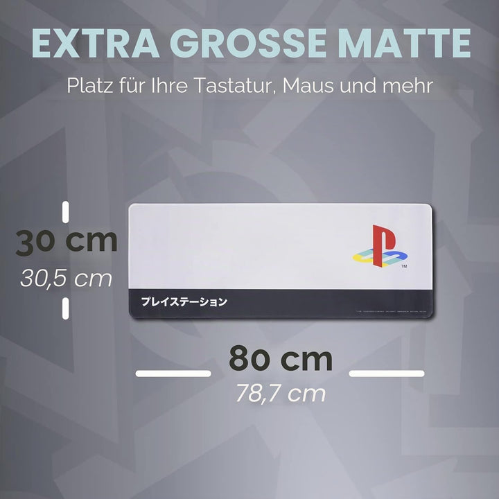 PlayStation Heritage Tischmatte - Offiziell lizenziert, Sony Tastatur- & Mausmatte für das Büro, Rut