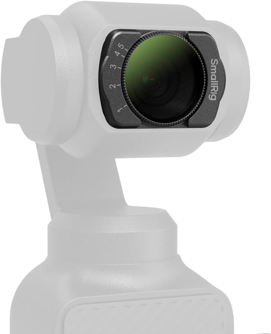 SMALLRIG Magnetischer, Verstellbarer ND2-ND32-Filter für DJI Osmo Pocket4 / Osmo Pocket 3, doppelsei