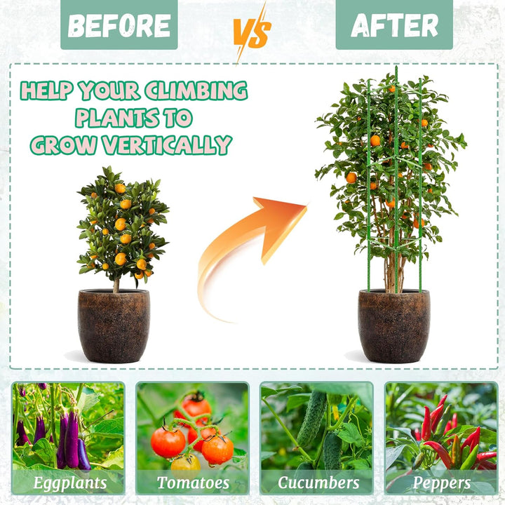 Legigo Tomaten Rankhilfe für Gartenpflanzen – Gurken Rankhilfe Metall, Tomatentopf mit Rankgitter fü