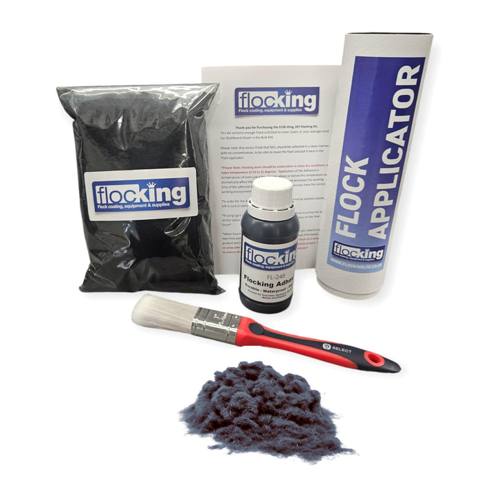 FLOC-KING DIY Flocking Kit - Flocked Dashboard - Project - Nylon Flock - Durable Finish (Anthracite)