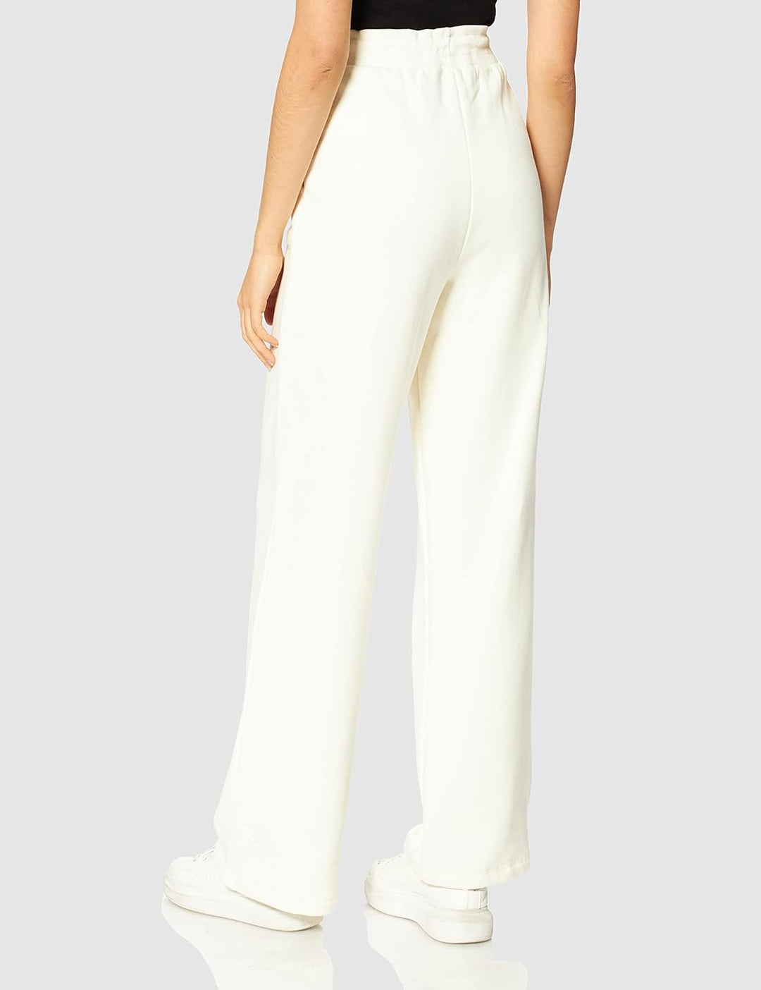 NA-KD Damen Straight Jersey Pants Hose XS Beige, XS Beige