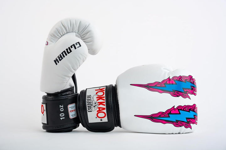 YOKKAO Matrix Breathable Muay Thai Boxing Gloves 10oz East Club White, 10oz East Club White