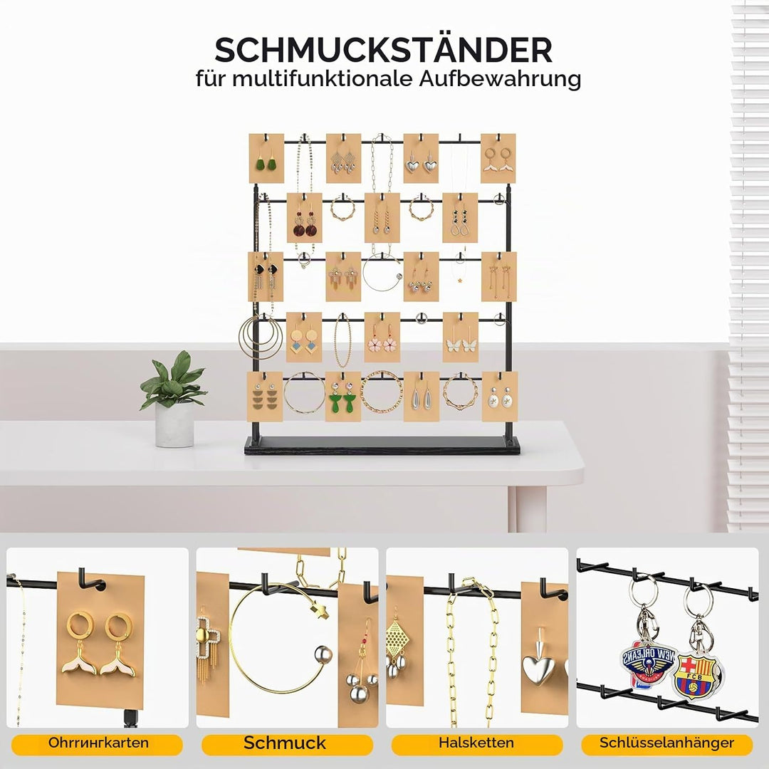 THYGIFTREE Schmuckständer für Verkäufer, Ohrringständer, Halskettenständer, Ohrringkarten für Armbän