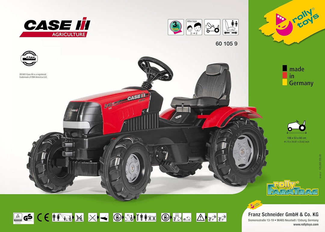 Rolly Toys 601059 - Traktor rollyFarmtrac Case Puma CVX 225, Red / Black