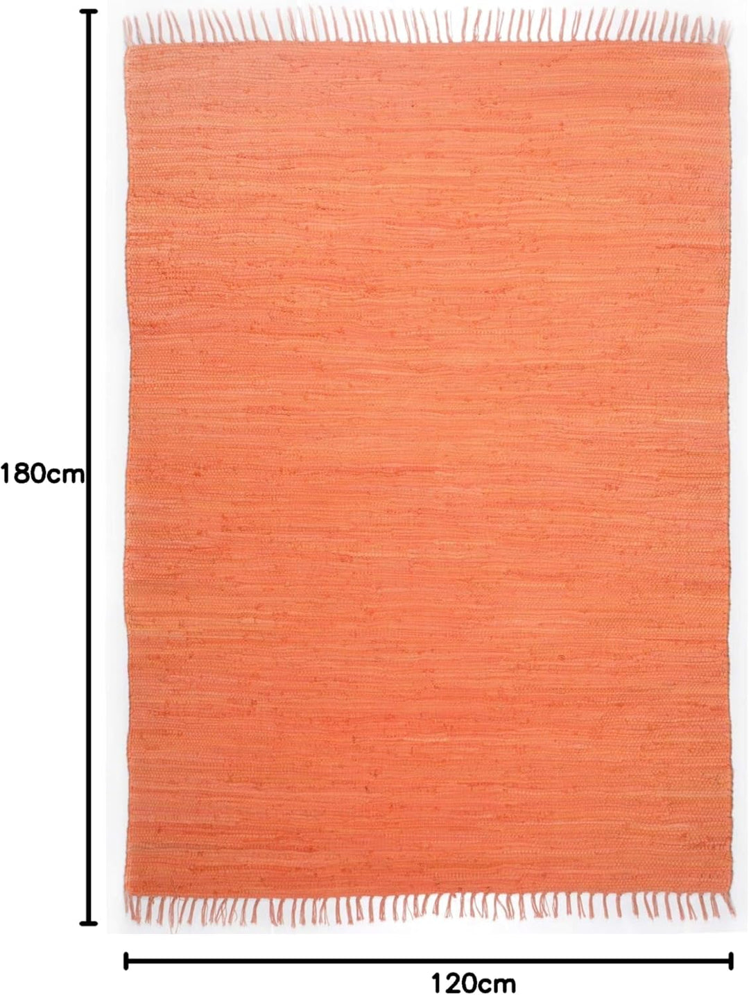Theko | Dhurry Teppich aus 100% Baumwolle Flachgewebe Teppich Happy Cotton | handgewebt | Farbe: Ter