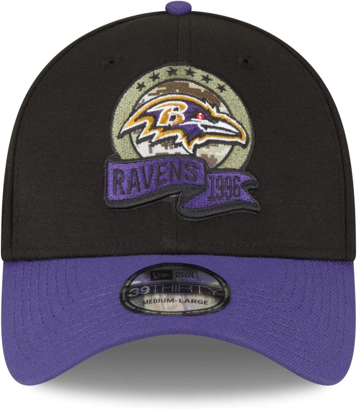 New Era Salute to Service 2022 Basecap 39Thirty NFL Fanartikel American Football Kappe schwarz M-L 3