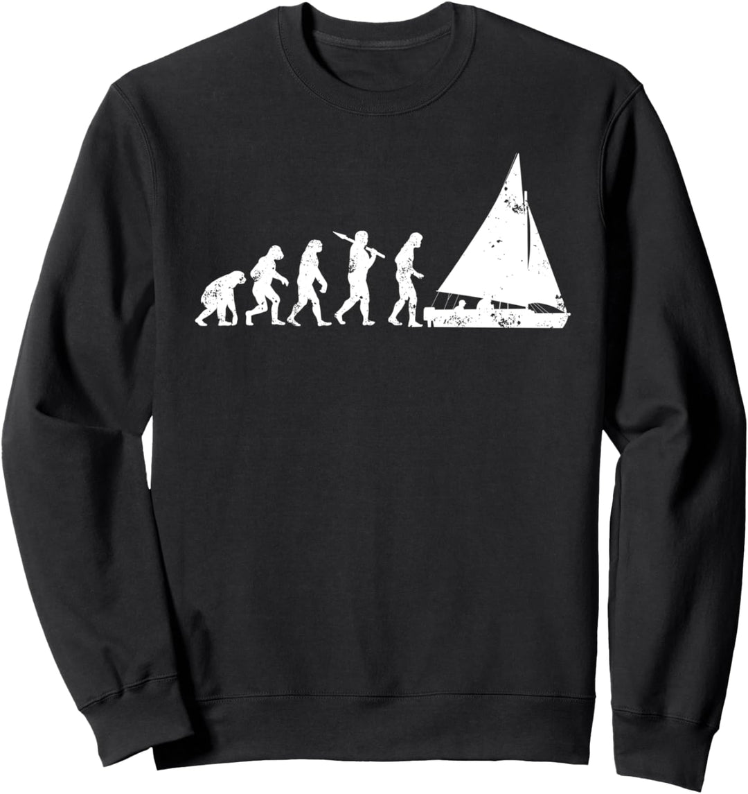 Segeln Geschenkdruck Sailor Evolution Segelboot Bootfahren Sweatshirt