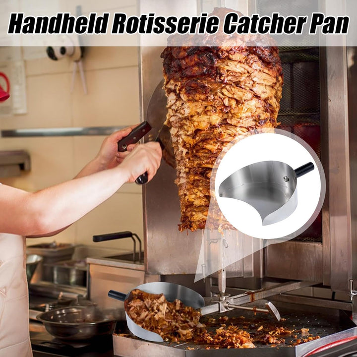 ROTISSERIE Catch Pan Tragbarer Fleischsensor Grillschaufel Hitzebeständige Grillschaufel Handgebrate