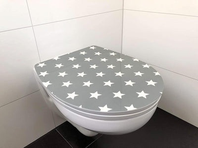 ADOB, Design WC Sitz Klobrille Klodeckel Stars Absenkautomatik, abnehmbar zur Reinigung, 60878, Star