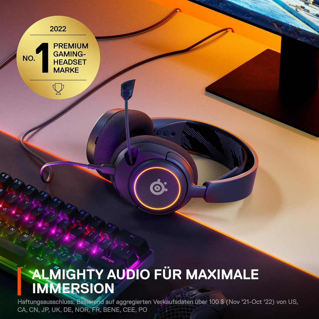 SteelSeries Arctis Nova 3 - Multi-System Gaming-Headset – Hi-Fi-Treiber & Apex 3 TKL - RGB Gaming-Ta