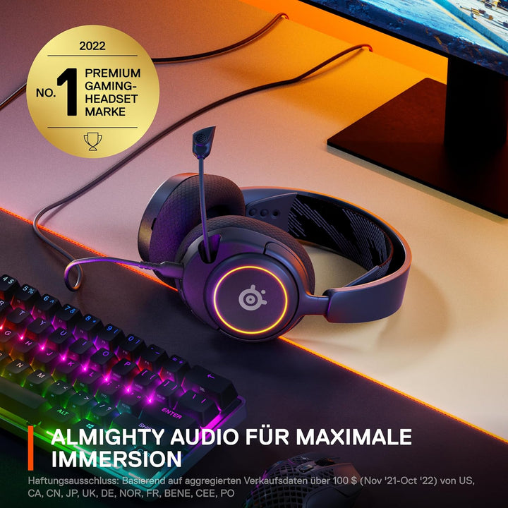 SteelSeries Arctis Nova 3 - Multi-System Gaming-Headset – Hi-Fi-Treiber & Apex 3 TKL - RGB Gaming-Ta