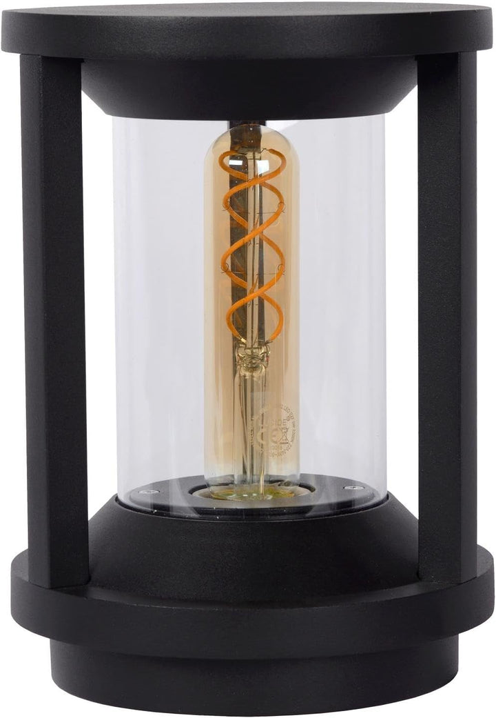 LUCIDE CADIX - Pollerleuchte Aussen - Ø 16 cm - 1xE27 - IP65 - Schwarz