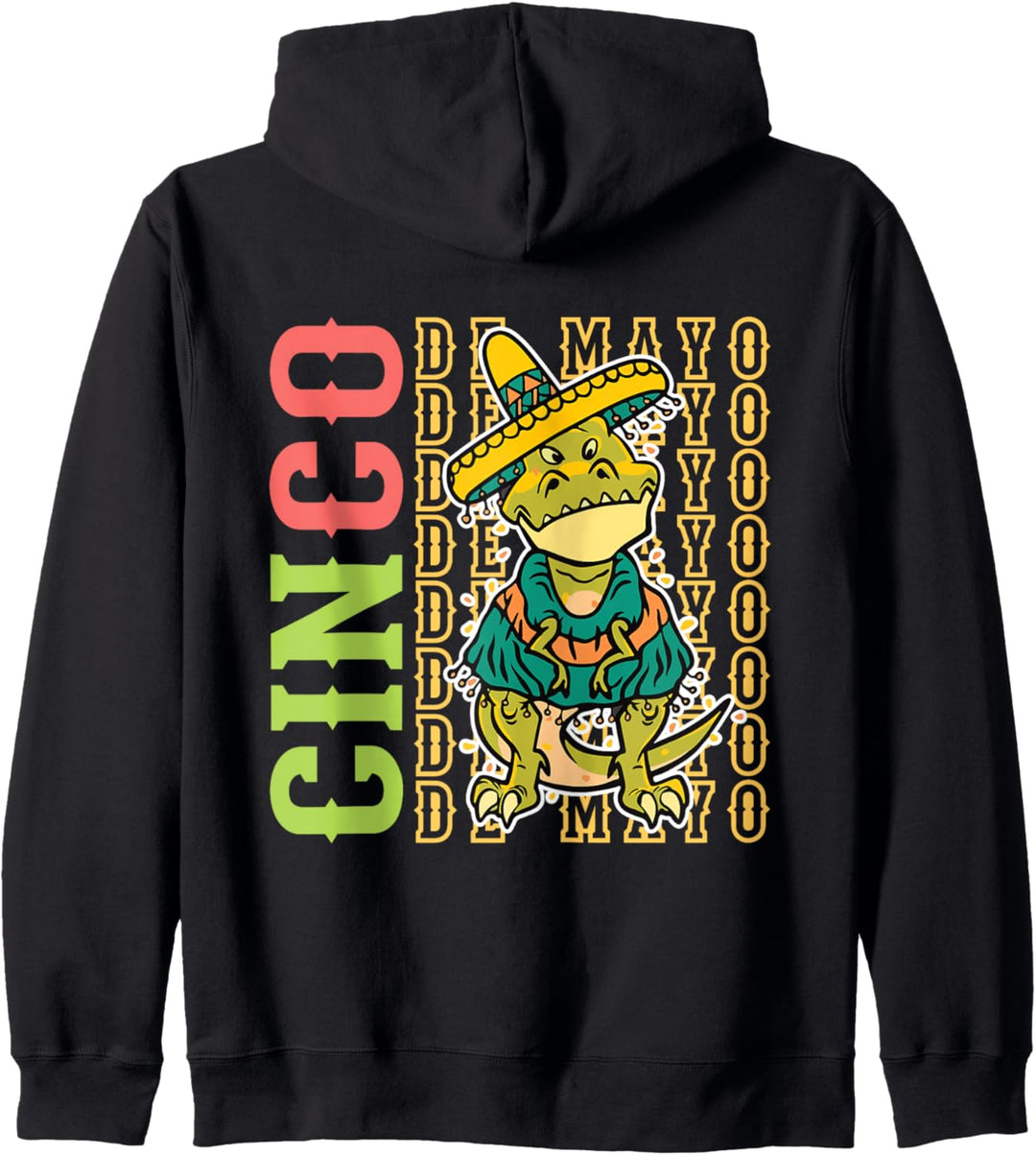 Mexican Holiday Sombrero Poncho T-Rex Cinco de Mayo Kapuzenjacke