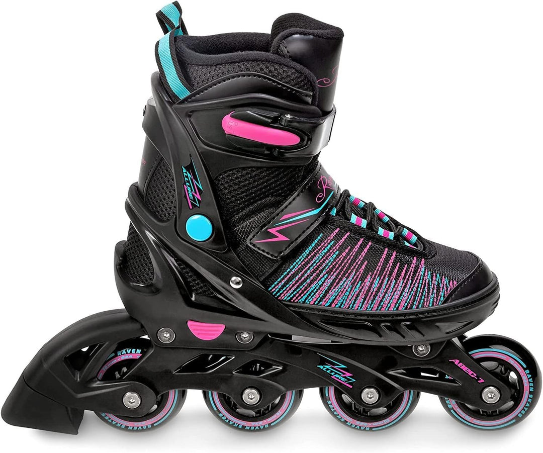 Raven Verstellbare 2in1 Inlineskates-Schlittschuhe Allure - Kugellager Abec7 - DSAS - Double-Shock-A