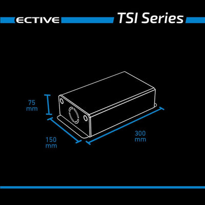 ECTIVE Reiner Sinsus Wechselrichter TSI 5-500W, USB, 12V auf 230V, Überlastschutz, Überhitzungsschut