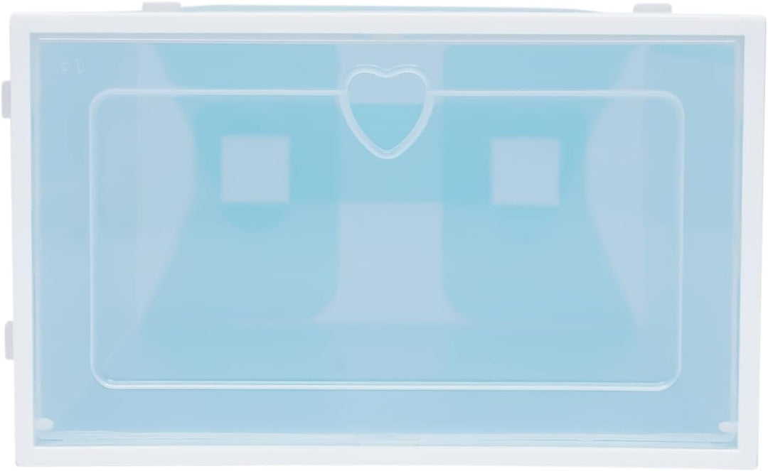 20 Stück Schuhbox,Faltbare Kunststoff-Schuhaufbewahrungsbox,Transparent PP Stapelbar Flip-Top Aufbew