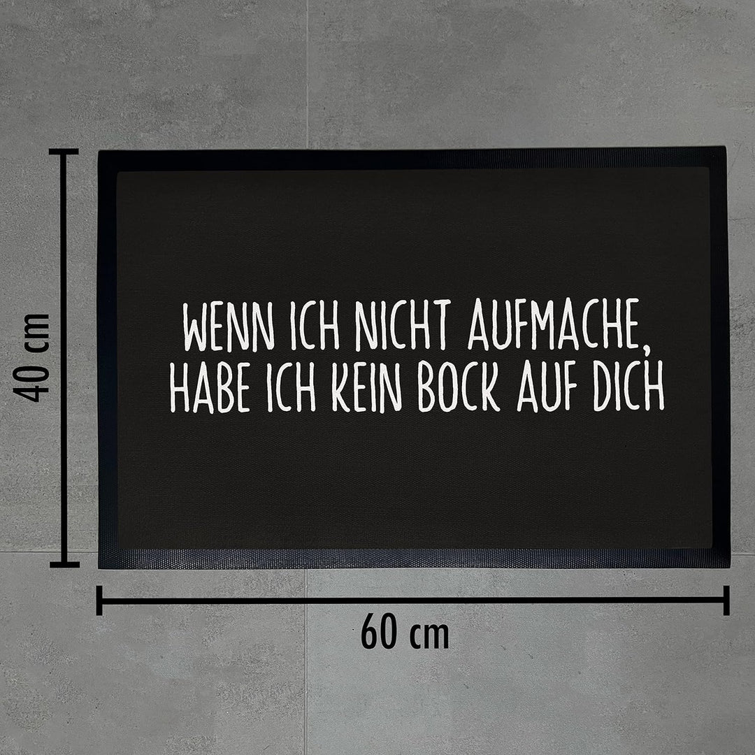 Trendation - Lustige Fussmatte mit Spruch Geschenk Lustiger Spruch Kein Bock Auf Dich Fussmatten 60x