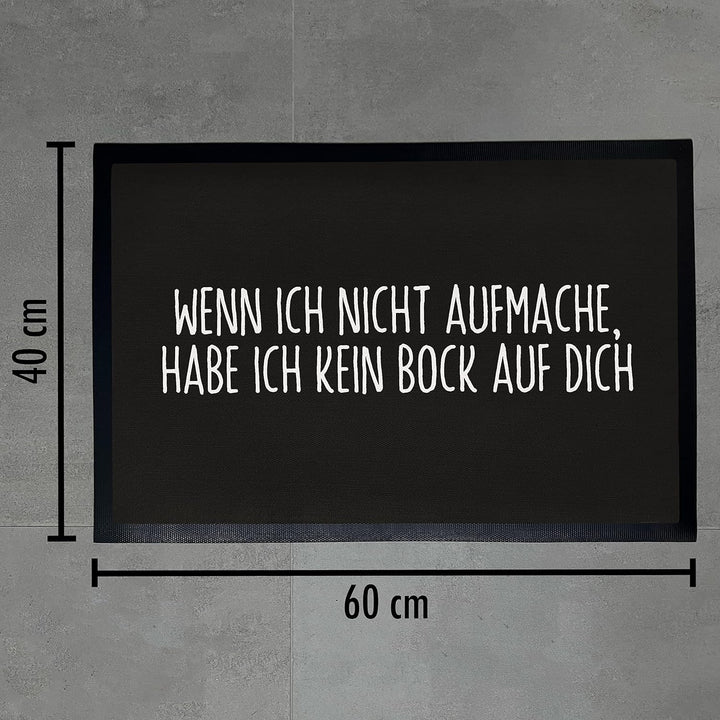 Trendation - Lustige Fussmatte mit Spruch Geschenk Lustiger Spruch Kein Bock Auf Dich Fussmatten 60x