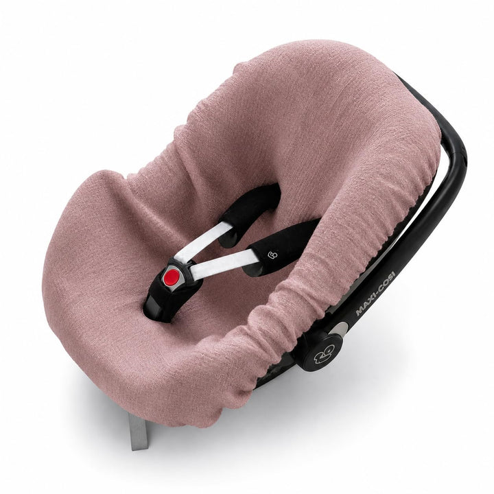 100% LEINEN Bezug für Babyschale Leinenbezug Schonbezug Babyschalenbezug Sommerbezug ROSA LEINEN ros