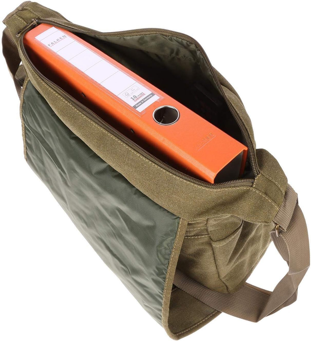 Christian Wippermann grosse XL Herren Damen Tasche Umhängetasche Canvas Messenger Bag Grün, Grün