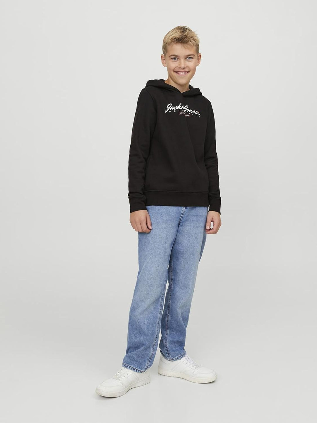 JACK & JONES Boy Kapuzenpullover Logo Kapuzenpullover Junior 140 Schwarz, 140 Schwarz
