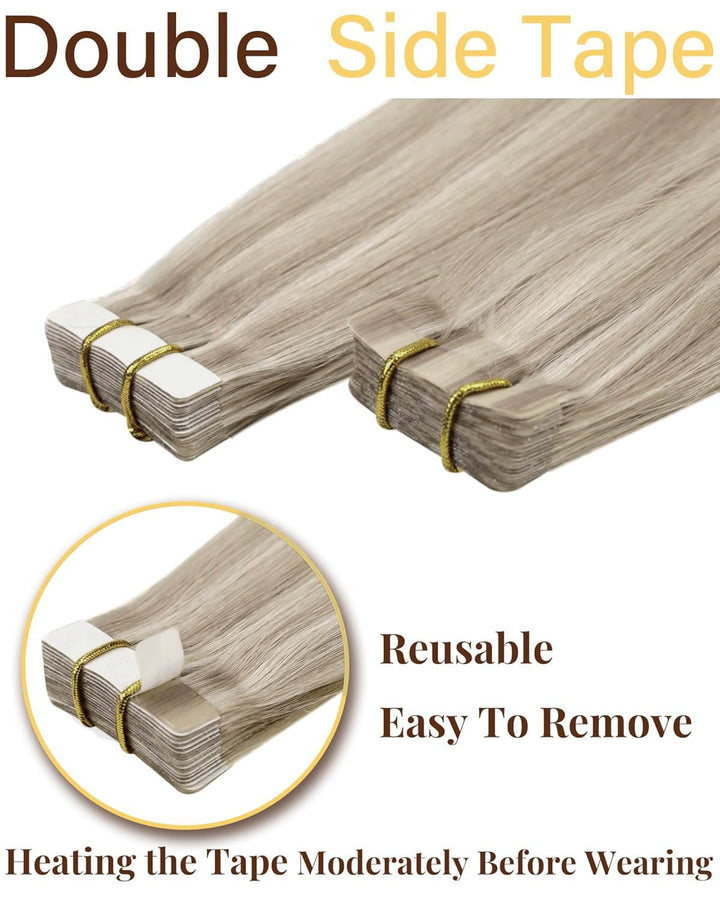 Hetto Echthaar Extensions Tape in Blond Extensions Tape in Echthaar Remy Tape Extensions Echthaar Du