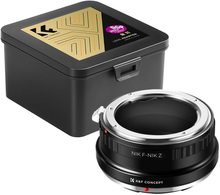 K&F Concept NIK-NIK Z Bajonettadapter Objektiv Ring für Nikon F Objektiv auf Nikon Z 7 und Nikon Z 6