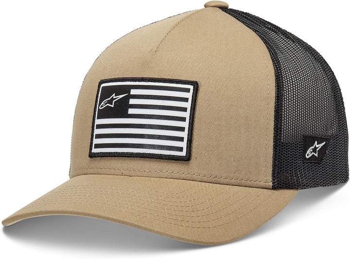 Alpinestars Flag Snapback Hat Baseballkappe Herren Trucker mit hinten Schnappverschluss