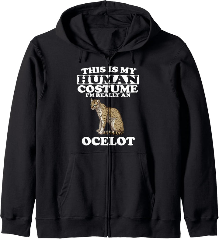 This Is My Human Costume I'm Really An Ocelot Cats Kapuzenjacke