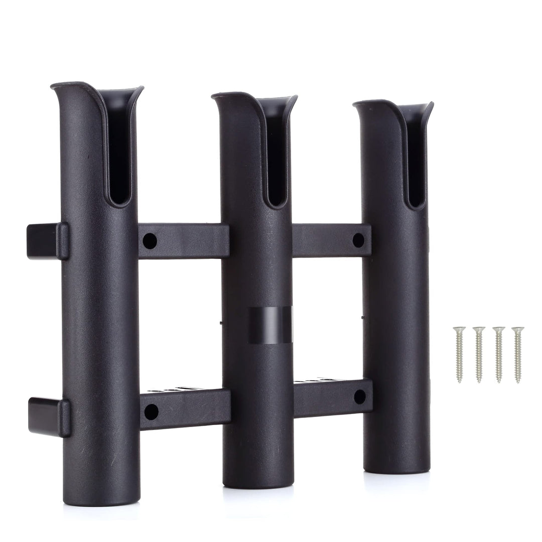 Wand montiert Angel Halterungen Röhren Links Angel Halter Rack Liegt 3-pole-black