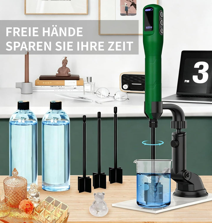 Mlife Upgraded Resin Mixer, Epoxy Resin Electric Stirrer, Paint Mixer & Timed Epoxy Resin Mixer for