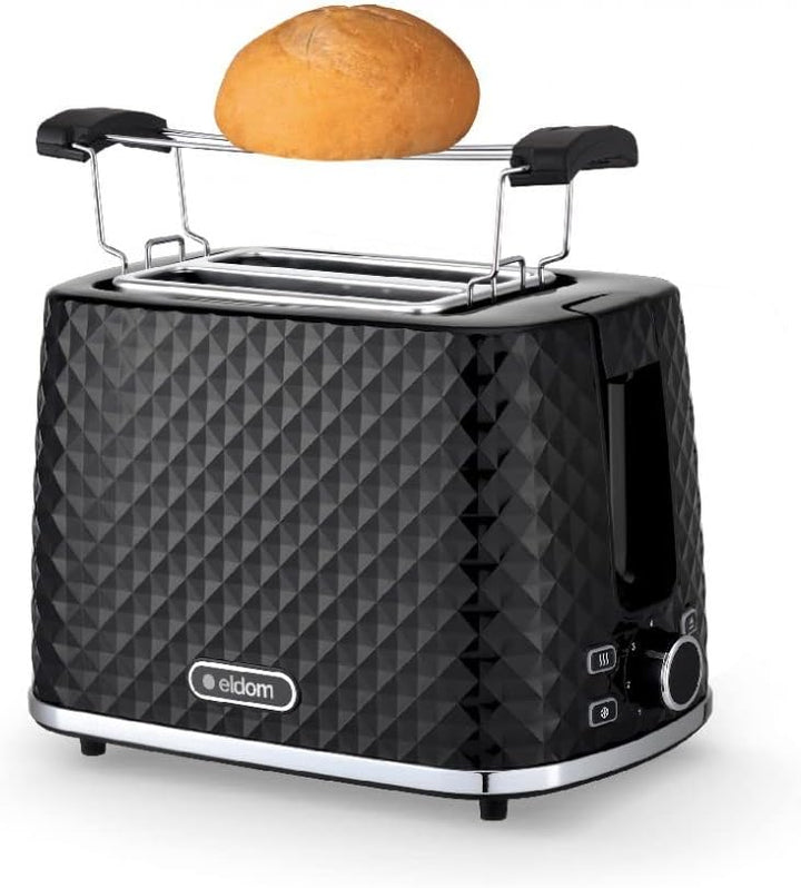 eldom TO280C tosti Toaster | 7 Röststufen | Defrost-Funktion | mit integrierten Brötchenaufsatz | Kr