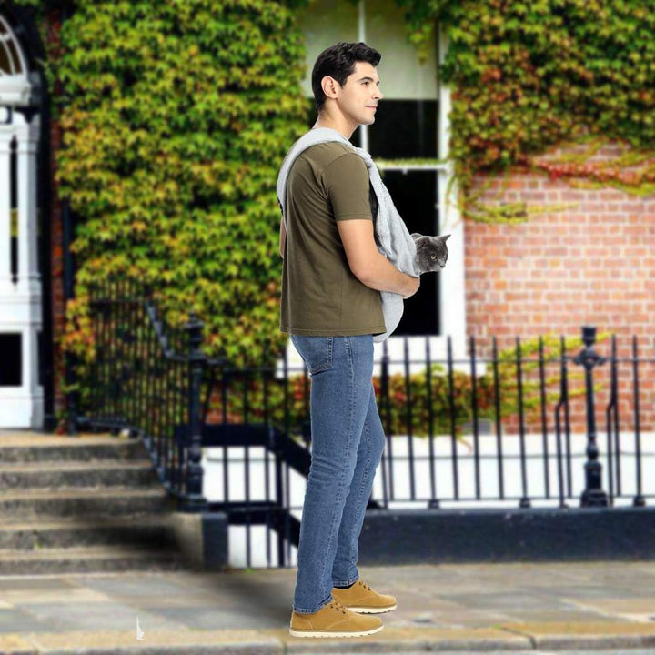 Cuby, Hund- und Katzentragetasche, freihändig, wendbare Haustiertragetasche, weiches Beutel- und Tra