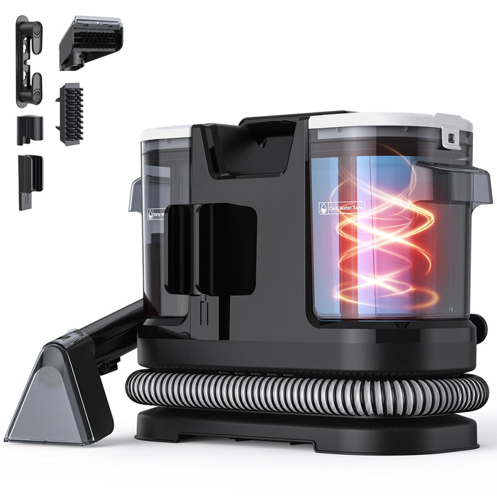 Lubluelu Nasssauger Polsterreiniger Gerät 600 W, 20 kPa Teppichreiniger Waschsauger, tragbarer Teppi