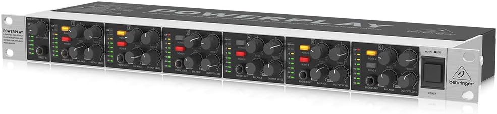 Behringer POWERPLAY HA6000 6-Kanal-Hochleistungs-Kopfhörer-Misch- und Verteilverstärker, POWERPLAY H